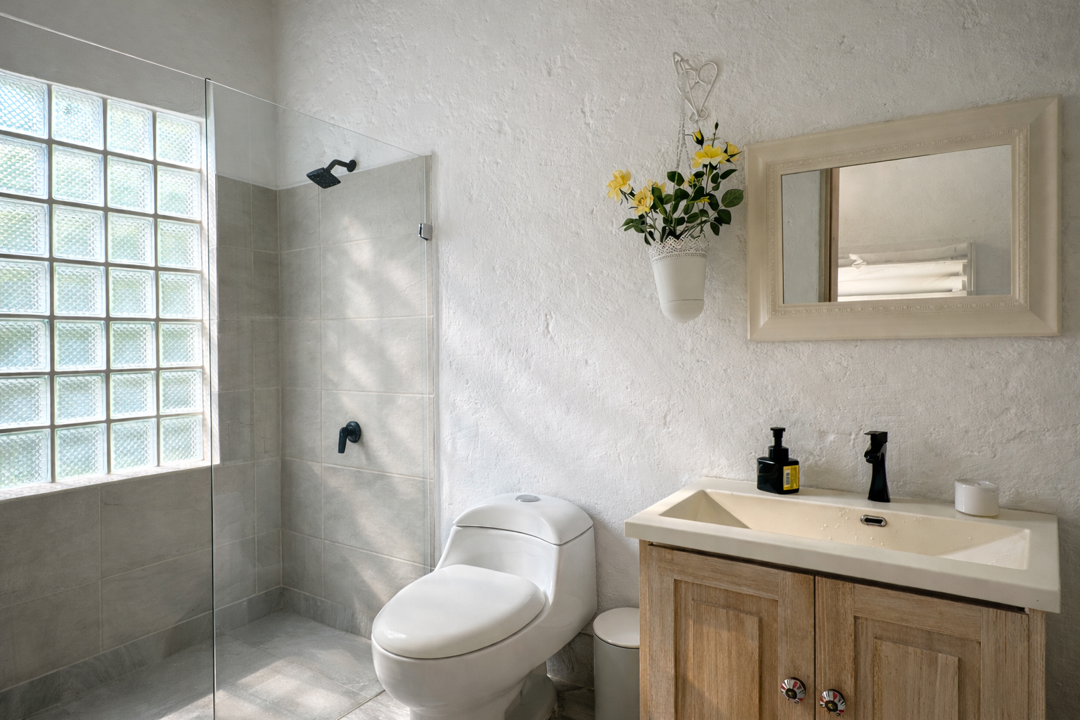 Baño compartido de las habitaciones de Casa Vallejuelo